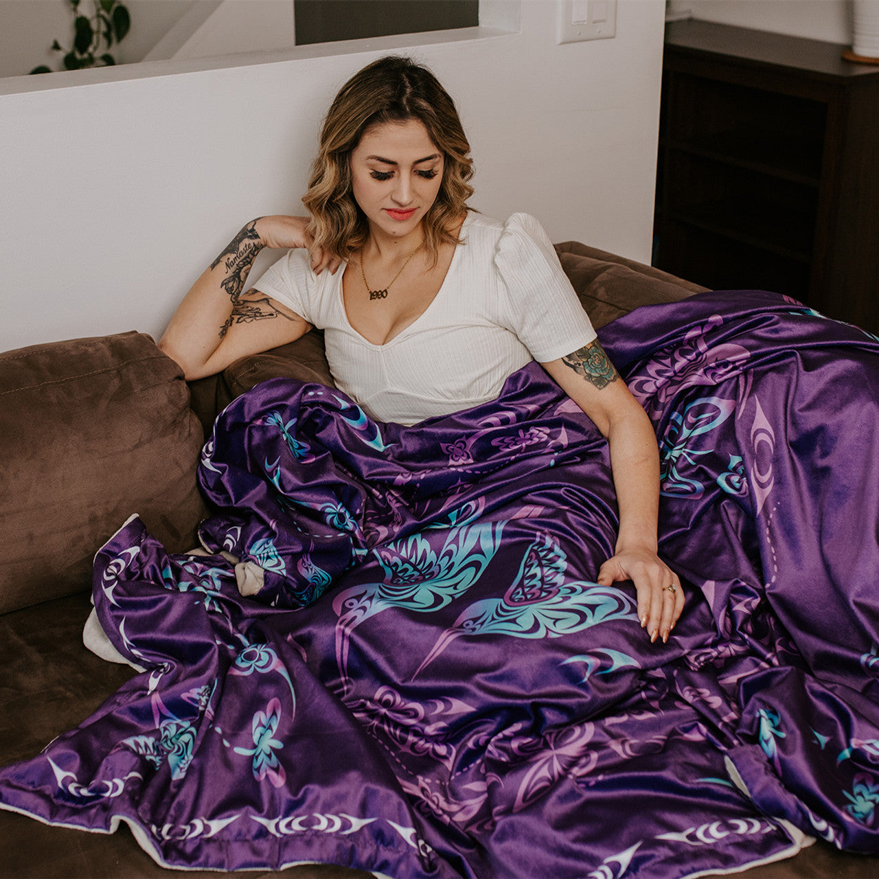 Premium Fleece Blanket - Hummingbird