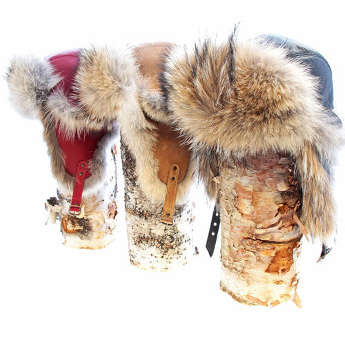 Chapeau de poil en coyote – style aviateur