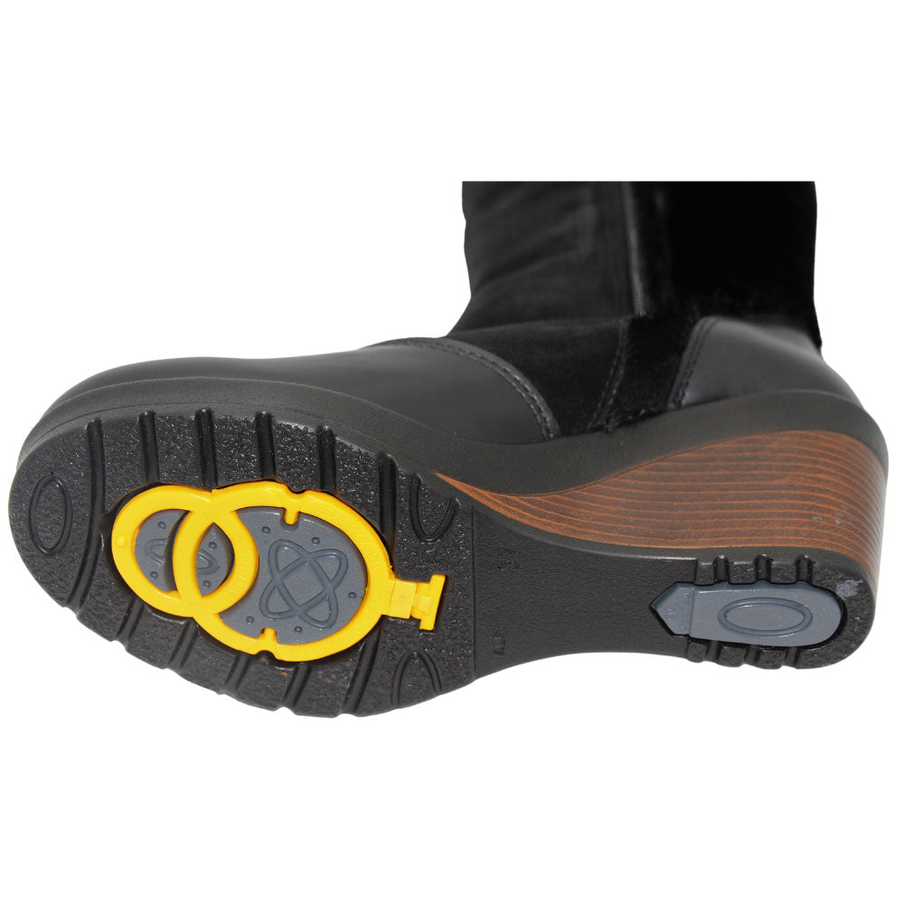 Botte haute femme en loup-marin Maria – noir