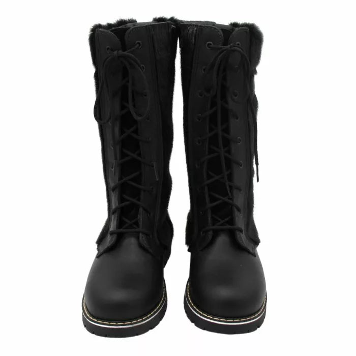 Bottes en loup-marin Inès – noires