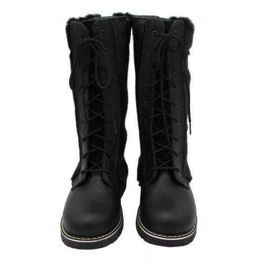 Bottes en loup-marin Inès – noires