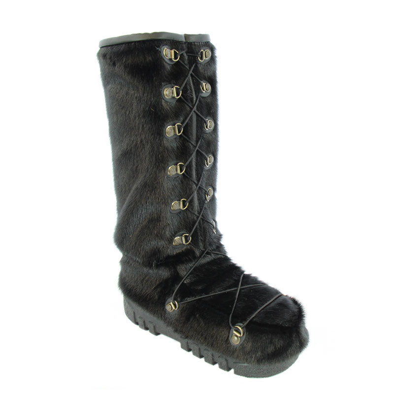 Bottes chaudes femme en loup-marin noir – Rebelle