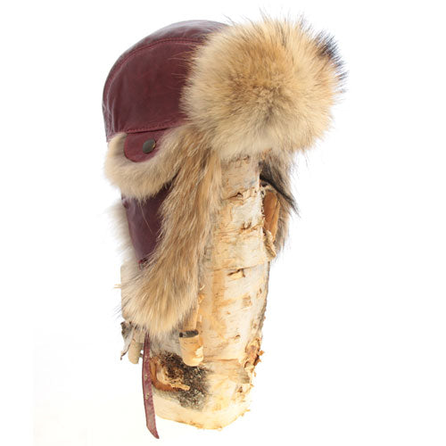 Chapeau de poil en coyote – style aviateur