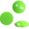 RESIN SEW-ON ROUND LIME GREEN